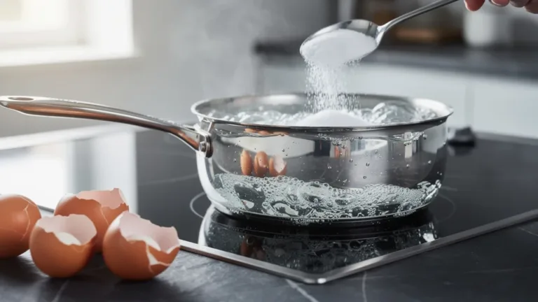 Add baking soda to boiling water to peel eggs effortlessly