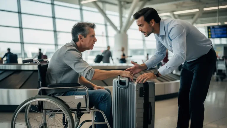 I Was Here First: Airport Suitcase Dispute Sparking Heated Debate Over Accessibility