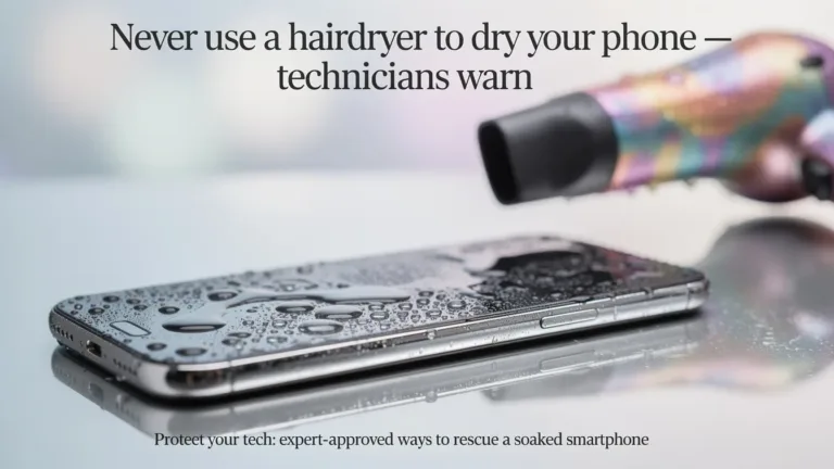 The ‘Hairdryer’ Warning: Why UK technicians say you are ‘frying’ your phone after it gets wet.