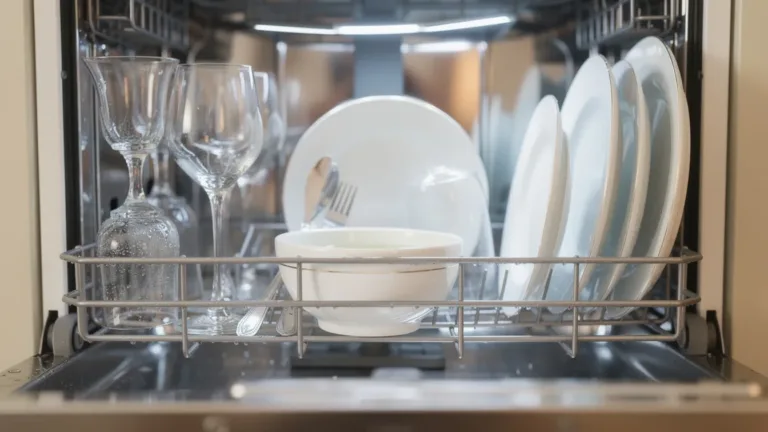 Put a bowl of vinegar in the dishwasher for better cleaning