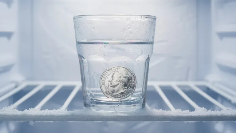 Put a coin in a cup of water in your freezer to check temperature