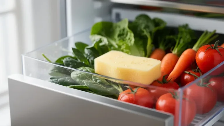 Put a sponge in the vegetable drawer to preserve freshness longer