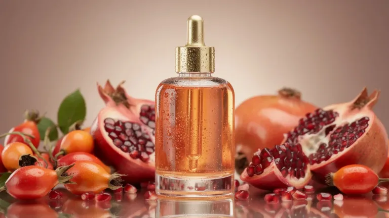 Rose hip and pomegranate oil serum that noticeably reduces wrinkles over time
