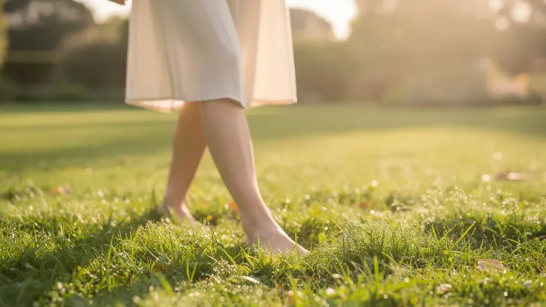 Walking barefoot on grass boosts mental calm in surprising ways